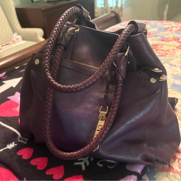 Vintage Cole Haan deep Purple Satchel. 10 1/2” length x 17”width.
Leather. - Picture 14 of 16